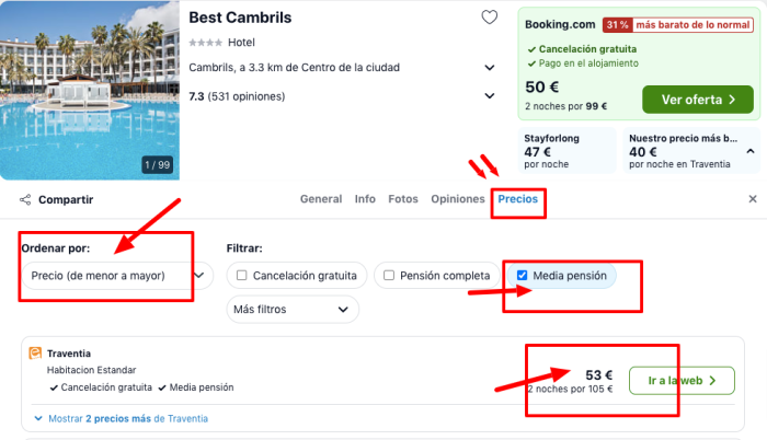 Fin de semana Primavera: Hotel 4* en Costa Dorada con desayunos y cenas por 26 € p.p/noche
