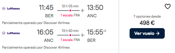 ¡Brutal! Vuelos a Alaska por 246 euros trayecto