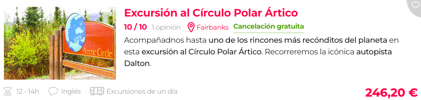 excursion al circo polar artico