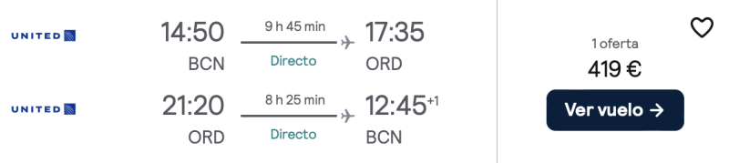 comprar vuelos baratos de barcelona a Chicago en verano
