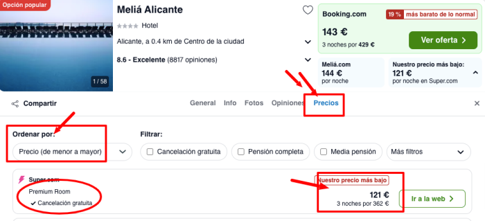 ¡Ofertón! Pascua en Premium Room del Meliá Alicante por 60 € p.p/noche 