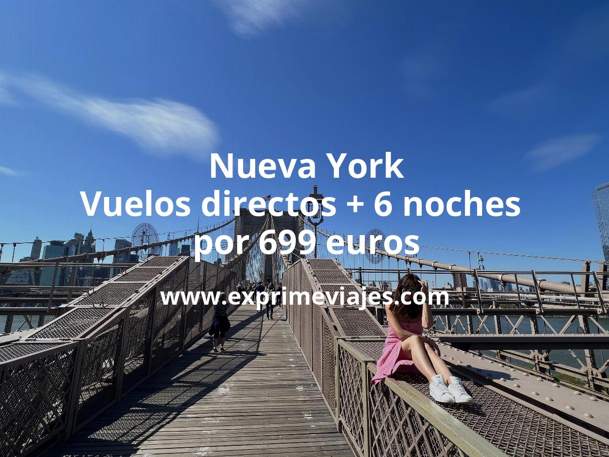 🇺🇸 Nueva York: vuelos directos + 6 noches hotel boutique por 699 euros