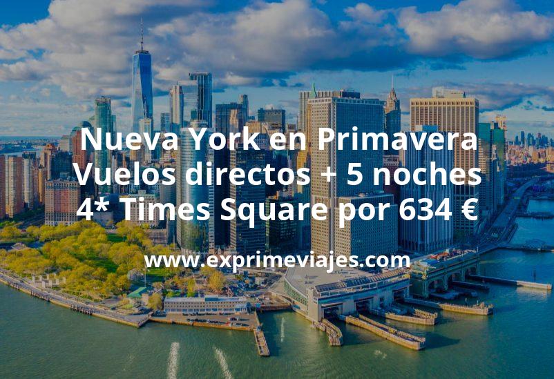 🇺🇸 Nueva York en Primavera: Vuelos directos + 5 noches 4* Times Square por 634 euros