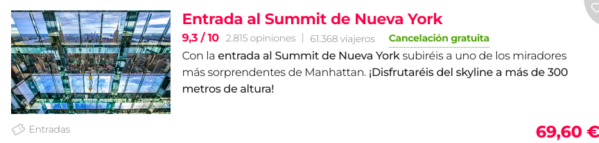 entradas al summit nueva york