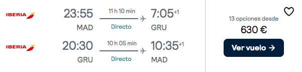 Sao Paulo Puente Diciembre: Vuelos directos Iberia + 6 noches hotel 4* por 744 euros