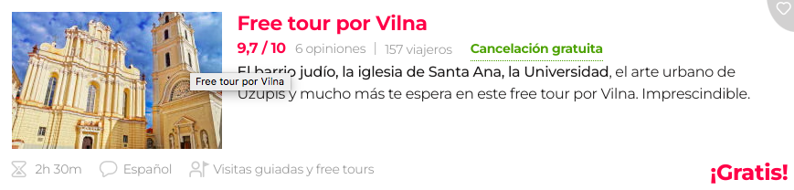 que ver gratis en Vilna