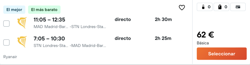 COMPRAR VUELOS BARATOS DE MADDRID A LONDRES