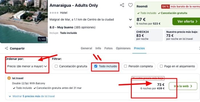 ¡Ganga! Semana Pascua TODO INCLUIDO en hotel 4* frente al mar por 36 € p.p/noche