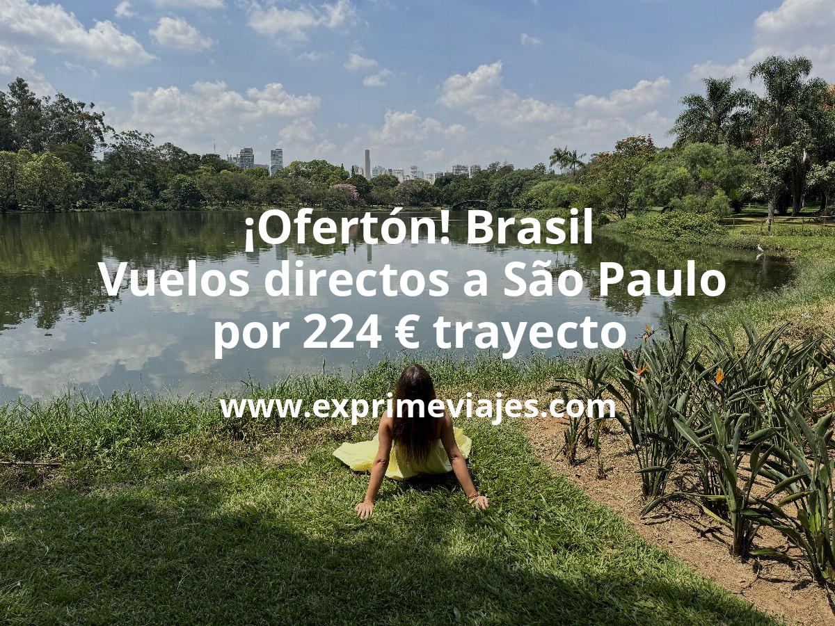 🇧🇷 Brasil: Vuelos directos a São Paulo por 224 euros trayecto