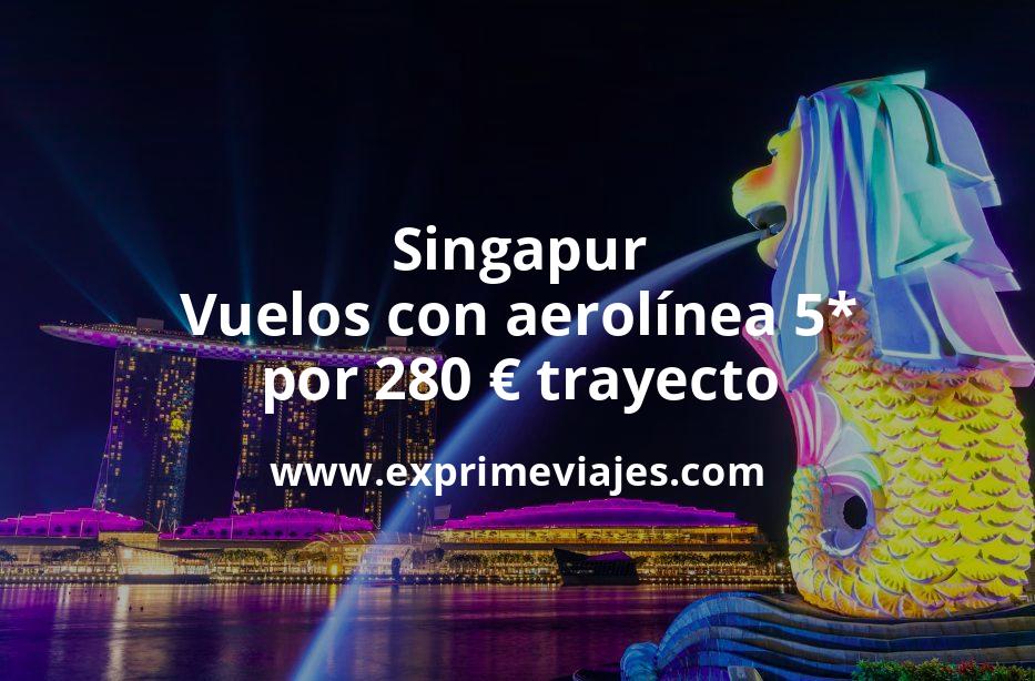 🇸🇬 Singapur: Vuelos con aerolínea 5* por 280 euros trayecto