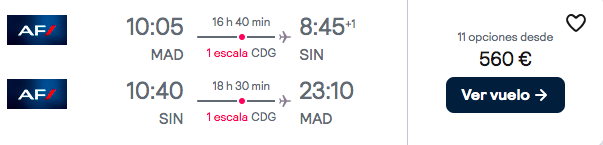 Singapur: Vuelos con aerolínea 5* por 280 euros trayecto Singapur: Vuelos con aerolínea 5* por 280 euros trayecto