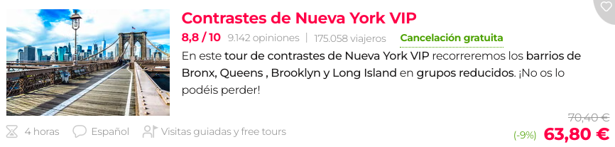 tour contrastes nueva york con descuento