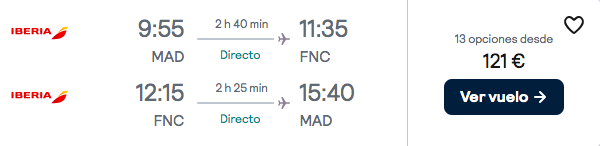 Madeira: Vuelos directos de Iberia + 7 noches frente al mar por 320 euros