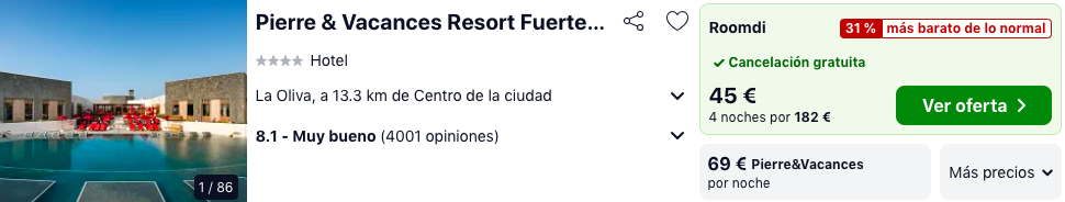 ¡Wow! Fuerteventura: Vuelos + 4 noches Resort 4* por 138 euros