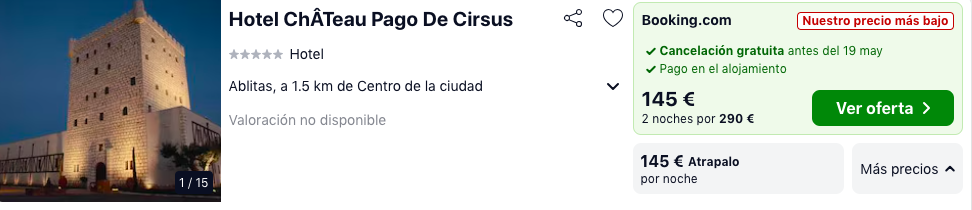Experiencia de Lujo en un Castillo 5* del siglo XVI por 72 € p.p/noche