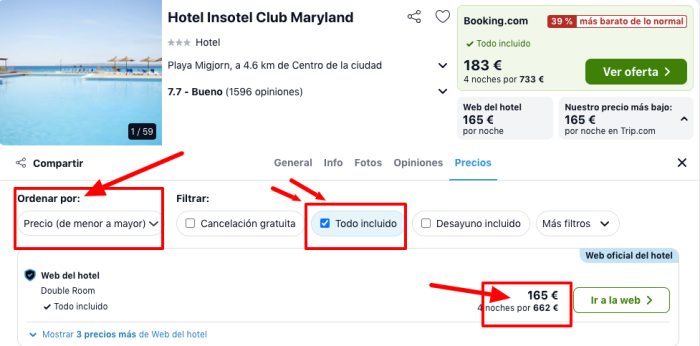 Formentera: Hotel frente al mar TODO INCLUIDO por 82 euros p.p/noche