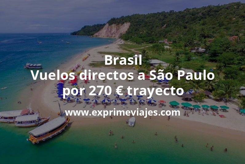 🇧🇷 Brasil: Vuelos directos a São Paulo por 270 euros trayecto