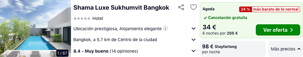 ¡Ofertón! Bangkok de lujo: Vuelos + 6 noches hotel 5* por 572 euros