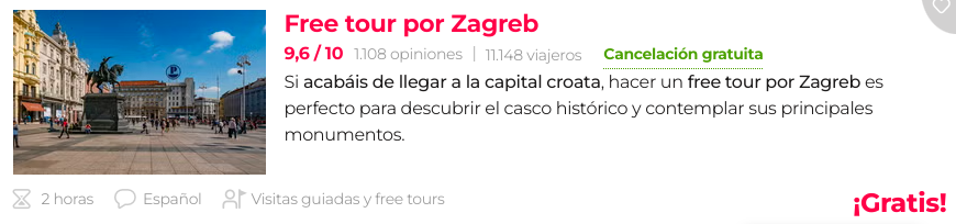 TOUR GRATIS EN ZAGREB