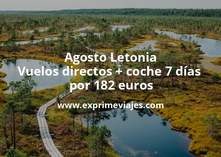 🇱🇻 Agosto Letonia: Vuelos directos + coche 7 días por 182 euros p.p