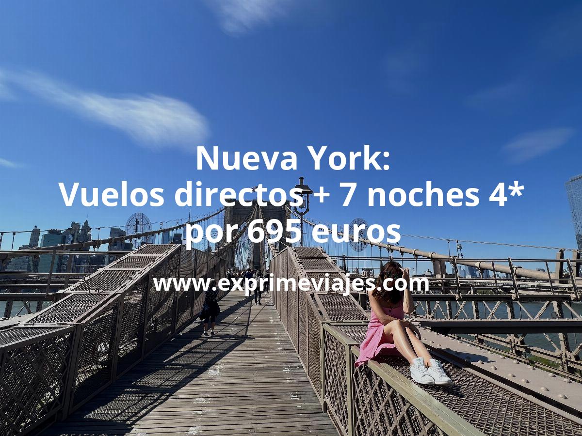 🇺🇸 Nueva York: vuelos directos + 7 noches 4* Times Square por 695 euros
