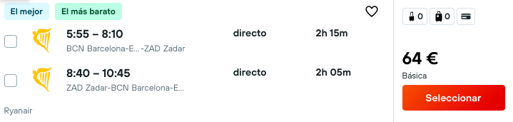 Julio Costa Dálmata: Vuelos + coche 15 días por 221 euros p.p