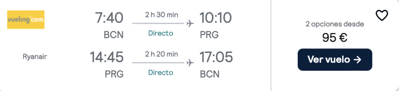 COMPRAR VUELOS BARATOS DE BARCELONA A PRAGA
