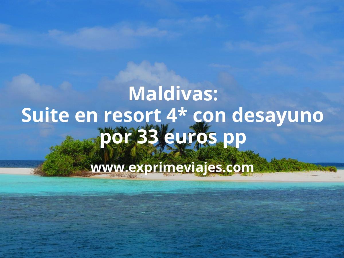 🇲🇻 Maldivas: suite en resort 4* con desayuno por 33 euros p.p.