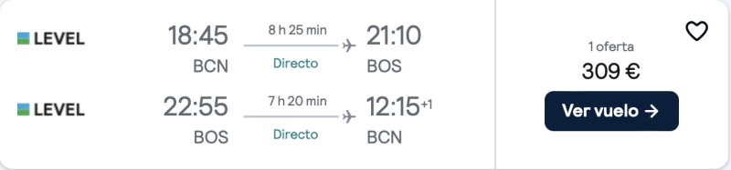 comprar vuelos baratos directos a la costa este EEUU