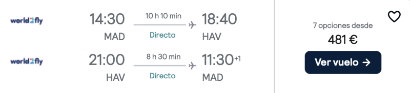 comprar vuelos baratos de madrid a cuba