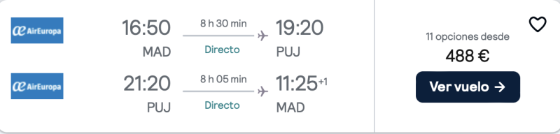 comprar vuelos baratos de madrid a punta cana