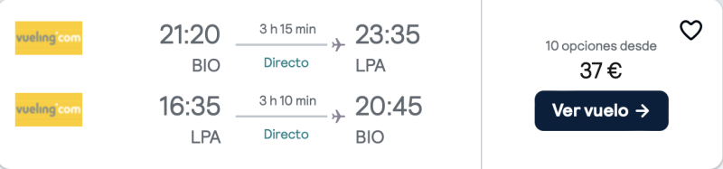 comprar vuelos baratos de Bilbao a las palmas gran canaria