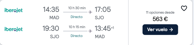 comprar vuelos baratos de madrid a Costa Rica