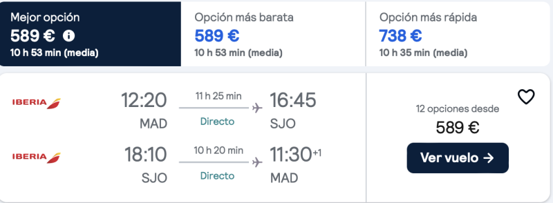 comprar vuelos baratos de madrid a Costa Rica