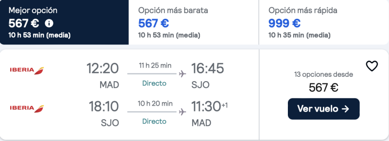 comprar vuelos baratos de madrid a Costa Rica