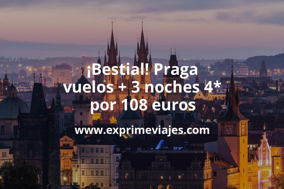 🇨🇿 Praga: Vuelos + 3 noches hotel 4* centro por 108 euros
