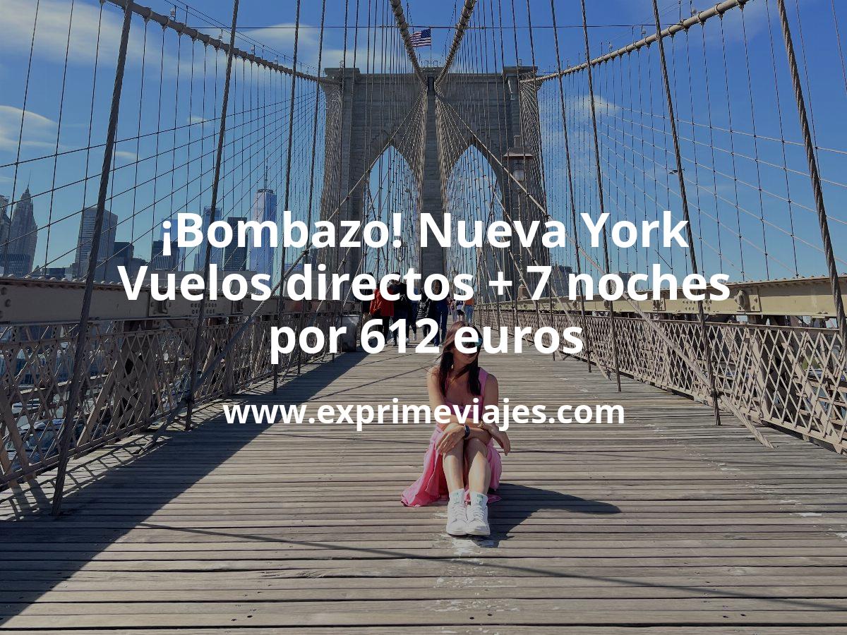 🇺🇸 Bombazo! Nueva York: vuelos directos + 7 noches 4* Times Square por 612 euros