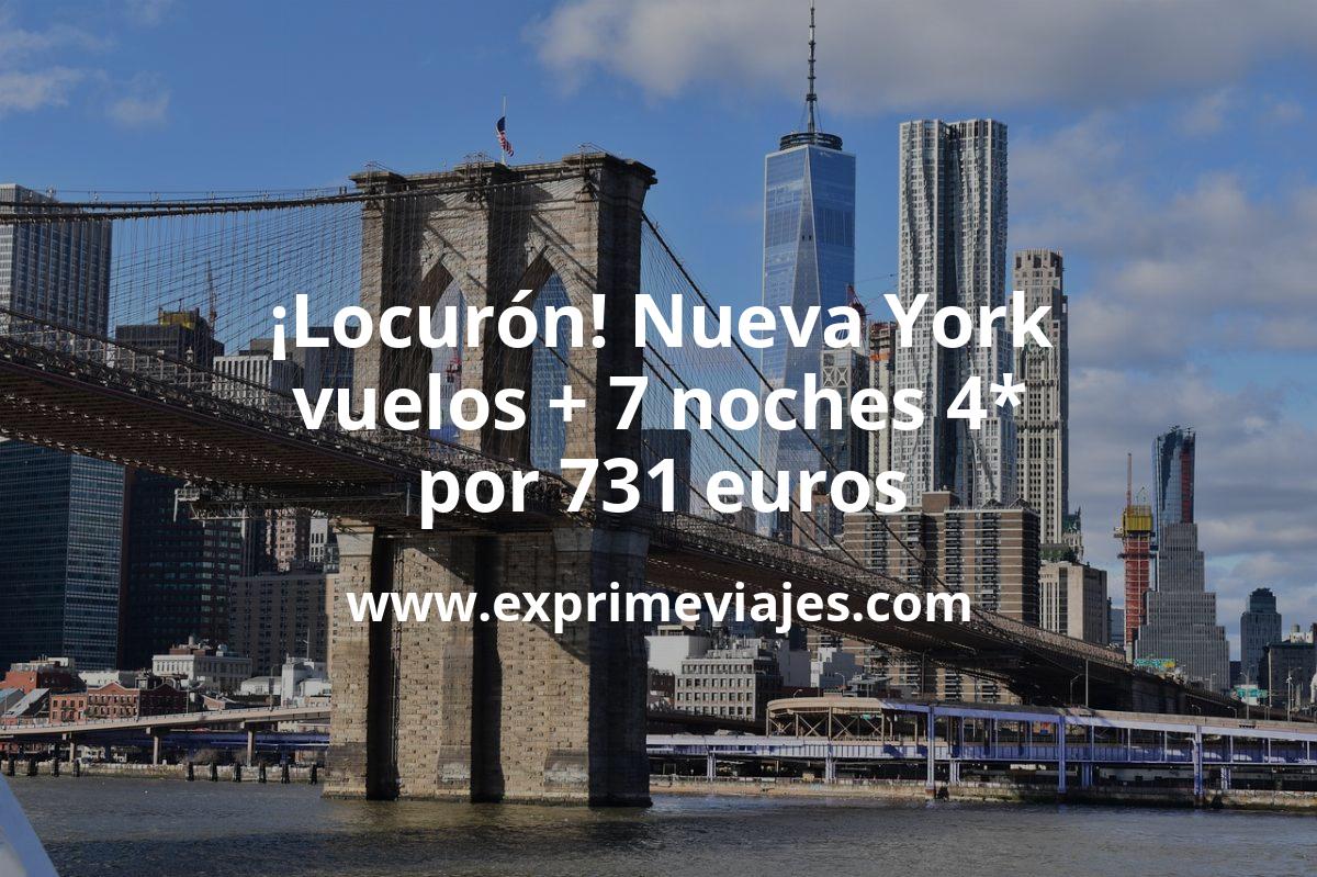 🇺🇸 Locurón! Nueva York: vuelos directos + 7 noches 4* Times Square por 731 euros