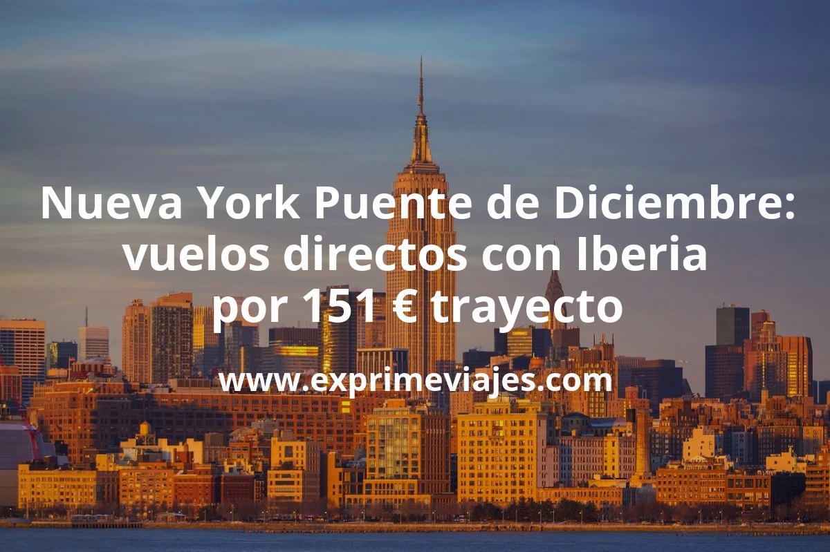 🇺🇸 Rápido! Nueva York en Puente Diciembre: vuelos directos por 151 euros trayecto