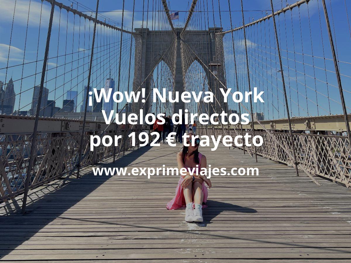 🇺🇸 Nueva York: vuelos directos por 192 euros trayecto