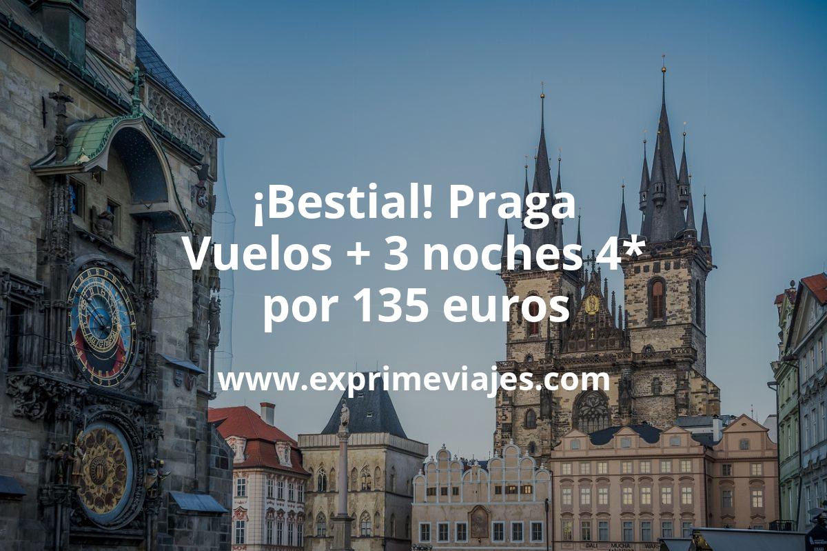 🇨🇿 Praga: Vuelos + 3 noches hotel 4* centro por 135 euros
