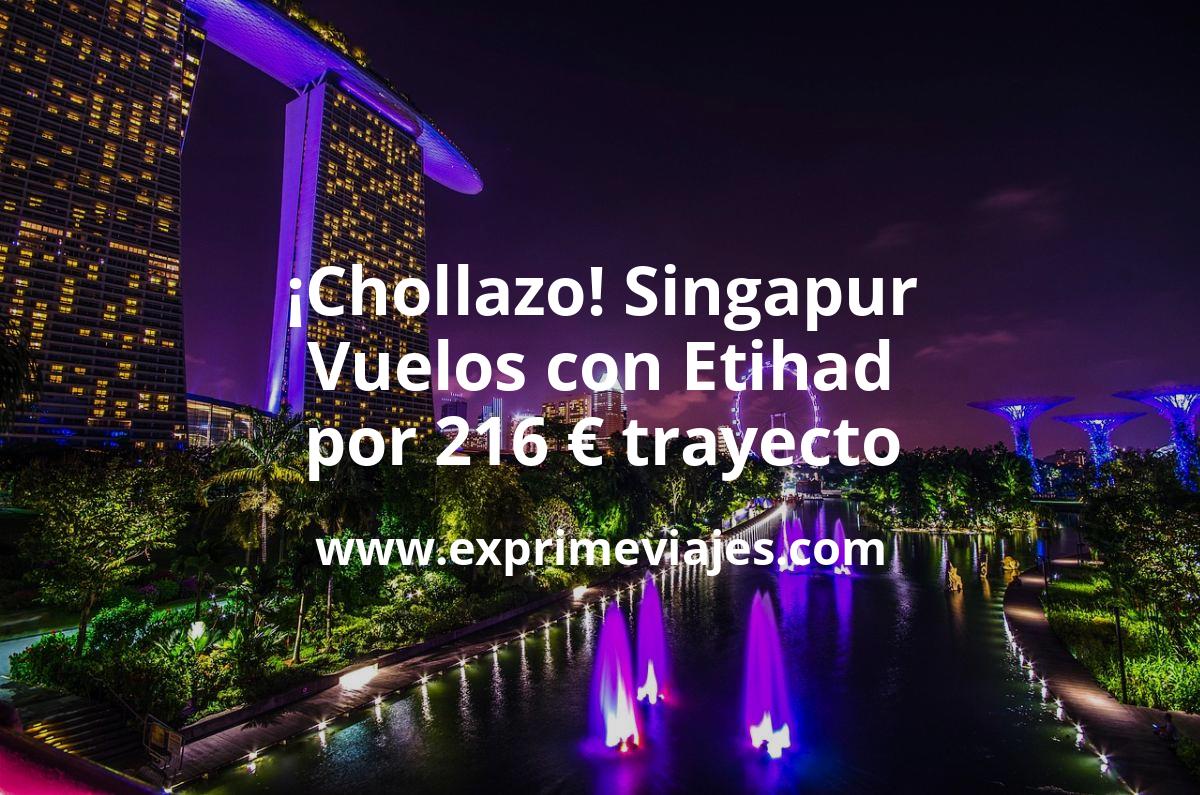 🇸🇬 Singapur: Vuelos con Etihad por 216 euros trayecto