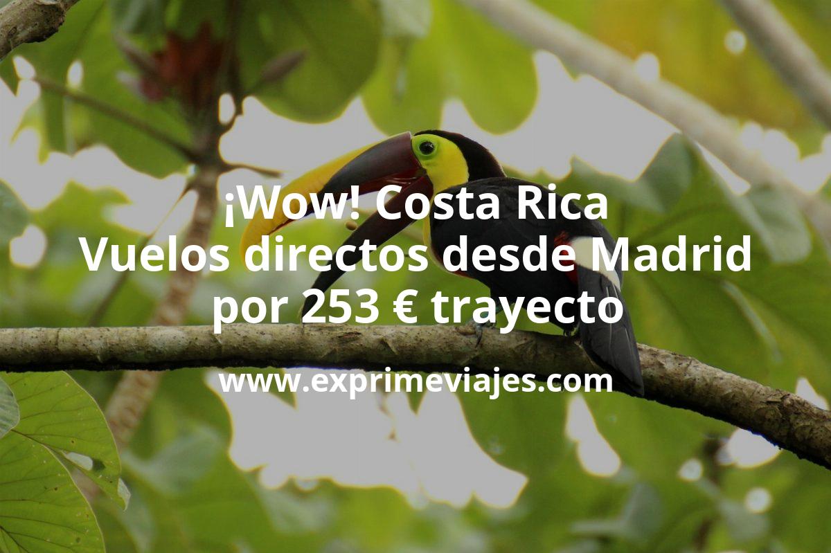 🇨🇷 Costa Rica: Vuelos directos por 253 € trayecto