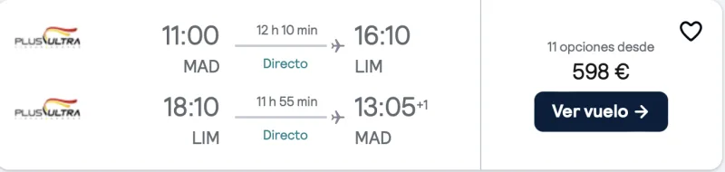 COMPRAR VUELOS BARATOS EN AGOSTO A PERU 