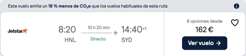 COMPRAR VUELOS BARATOS DE HONOLULU A SYDNEY