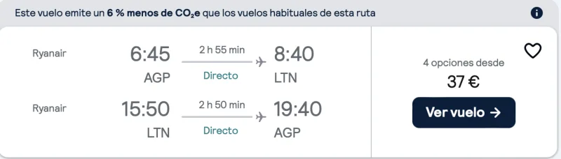 comprar vuelos baratos de malaga a Londres