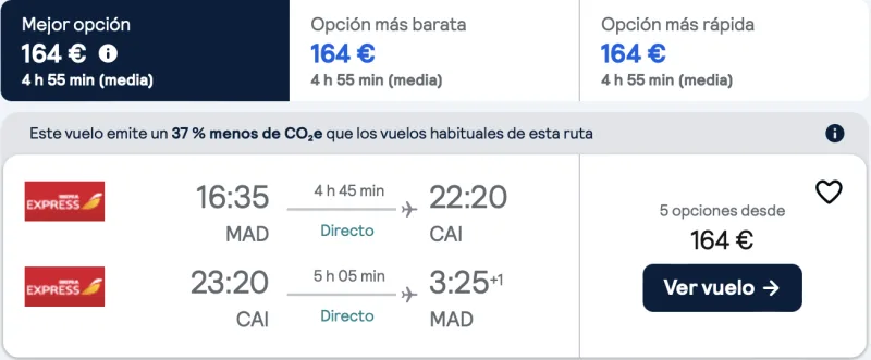comprar vuelos baratos de Madrid a Egipto
