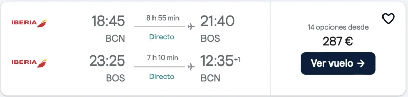 comprar vuelos baratos de Barcelona a Estados Unidos