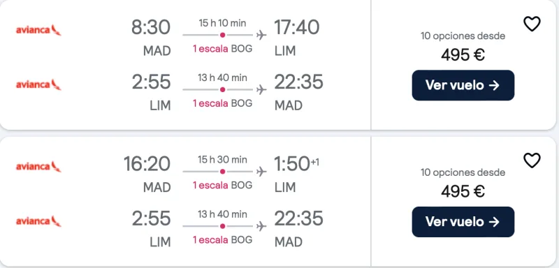 comprar vuelos baratos a peru