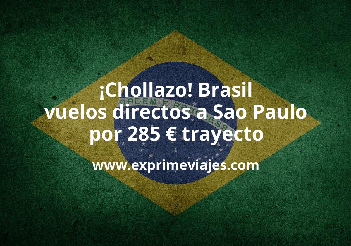 🇧🇷 Brasil: Vuelos directos a Sao Paulo por 285 € trayecto